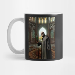 Aleister Crowley The Great Beast of Thelema in a Temple Digital Art Mug